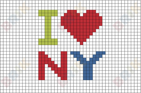 I Love NY Pixel Art