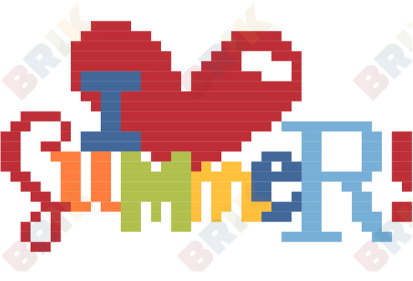 I Love Summer Pixel Art