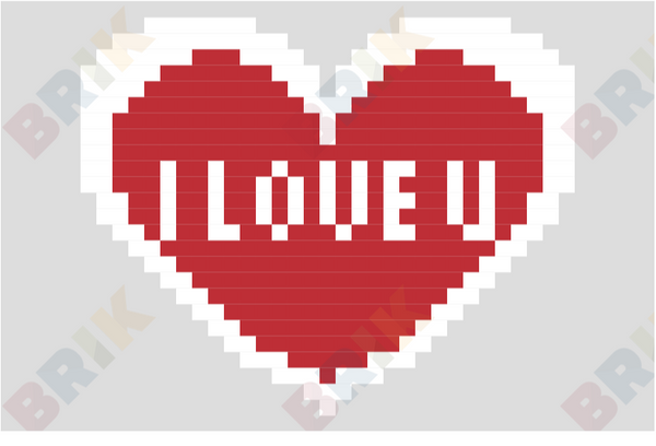 I Love You Pixel Art