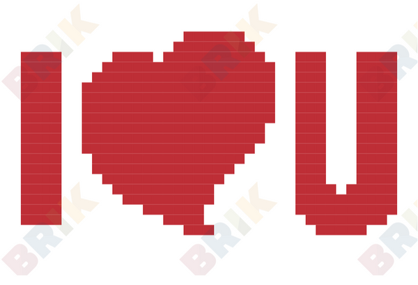 I Love You Pixel Art
