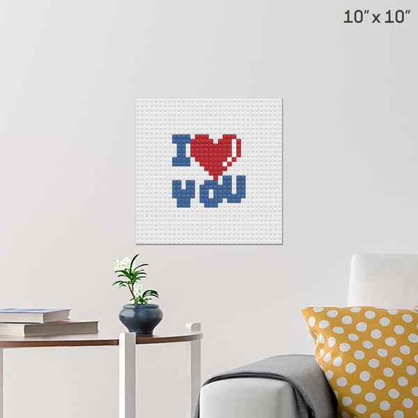 I Love You Brick Poster