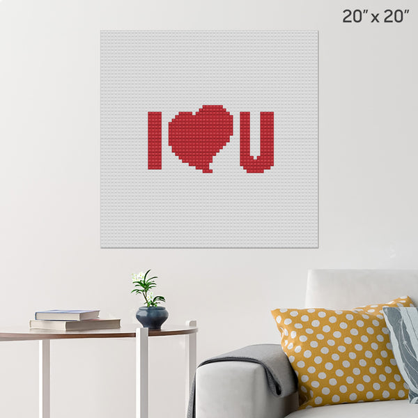 I Love You Brick Poster