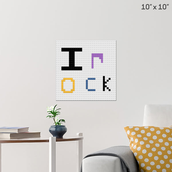 I rock Brick Poster