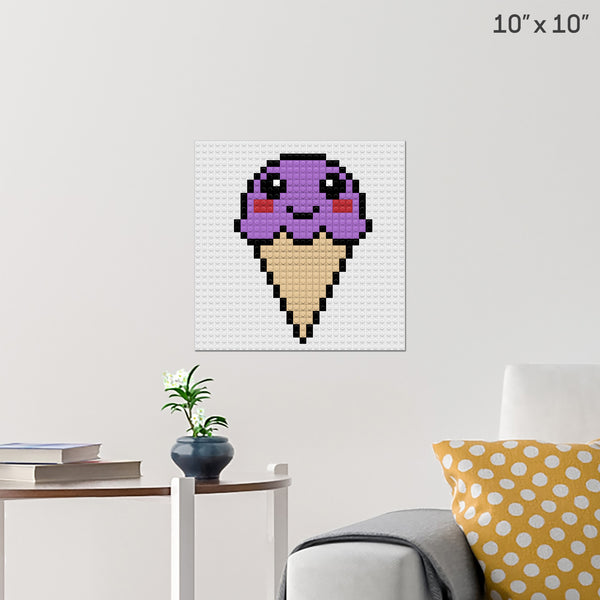 Ice Cream Cone Brick Poster