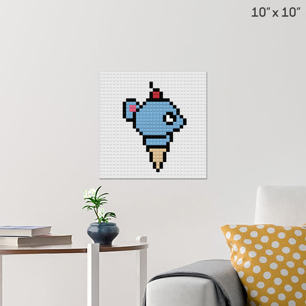 Ice Cream Mouse Brick Poster
