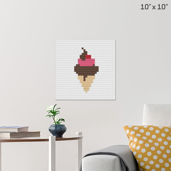 Ice Cream Brick Poster