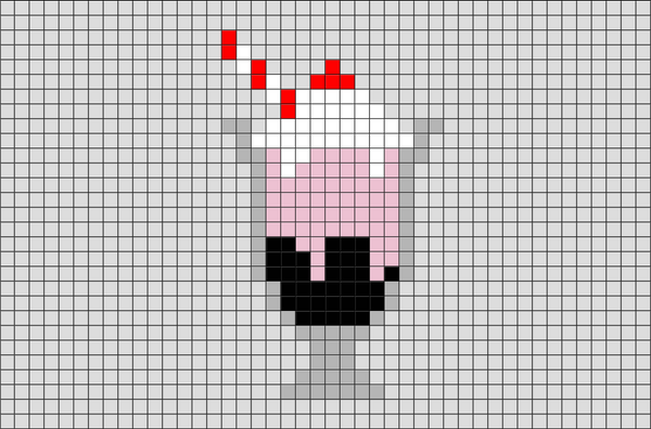 Ice Cream Sundae Pixel Art