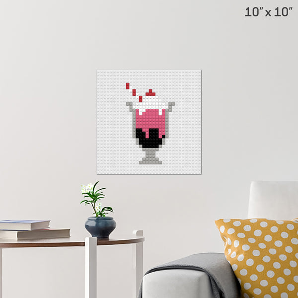 Ice Cream Sundae Brick Poster