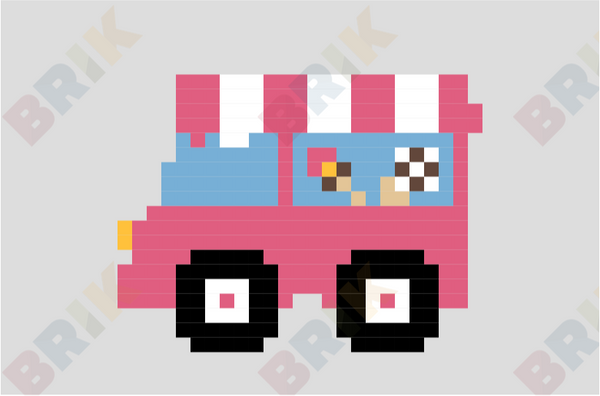 Ice Cream Truck Pixel Art