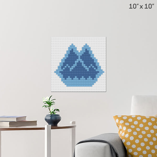 Icicle Badge Brick Poster