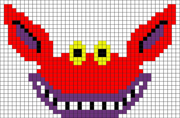 Ickis Ahh Real Monsters Pixel Art