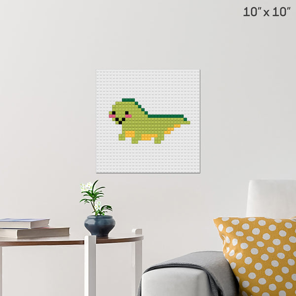 Iguana Brick Poster