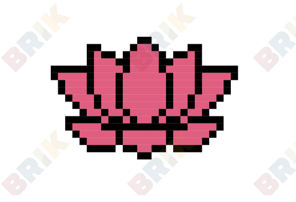 Indian Lotus Pixel Art