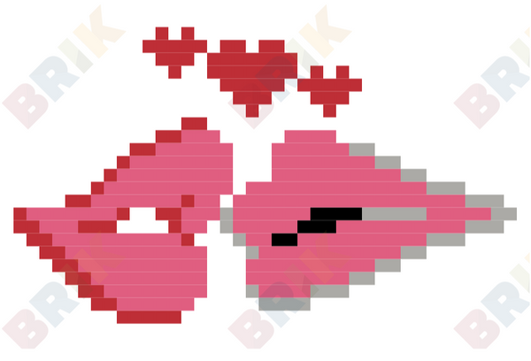 International Kissing Day Pixel Art