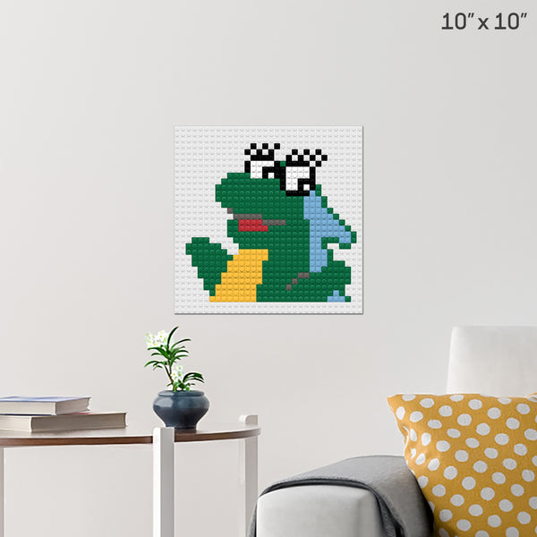 Isa the Iguana Brick Poster