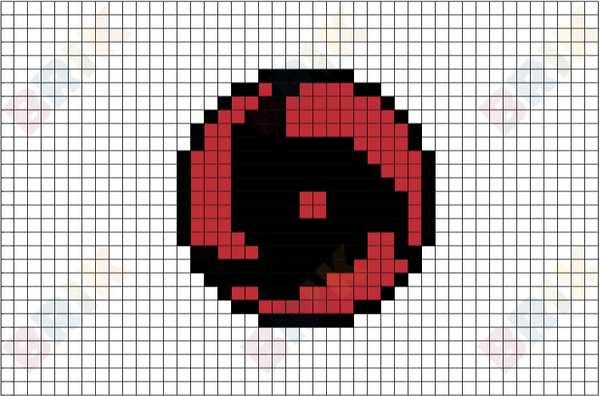 Itachi's Sharingan Pixel Art