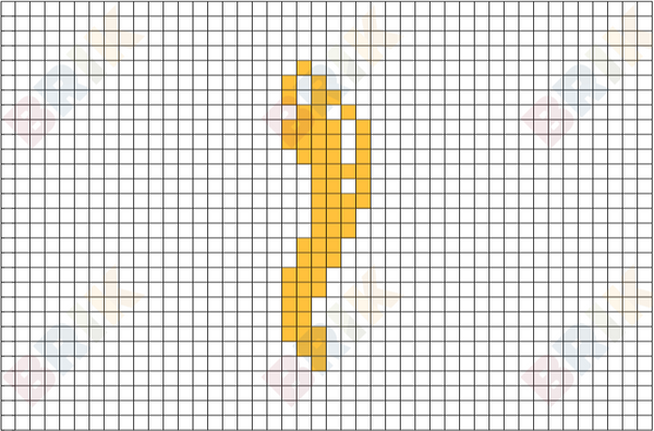 Italian Horn Pixel Art