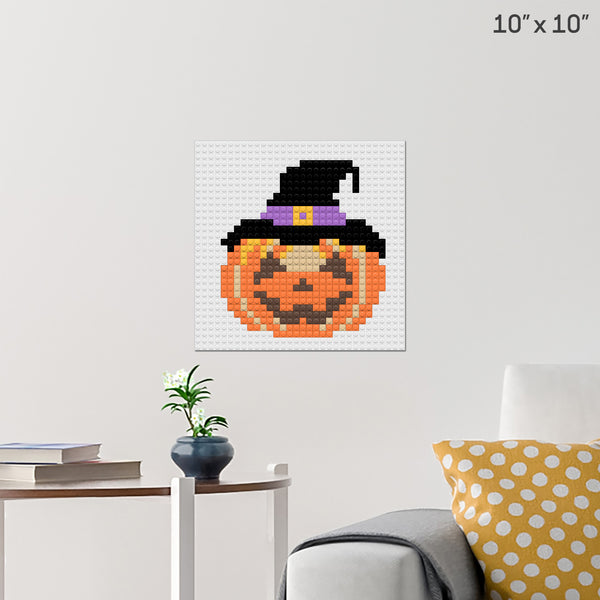 Jack-o'-Lantern Brick Poster