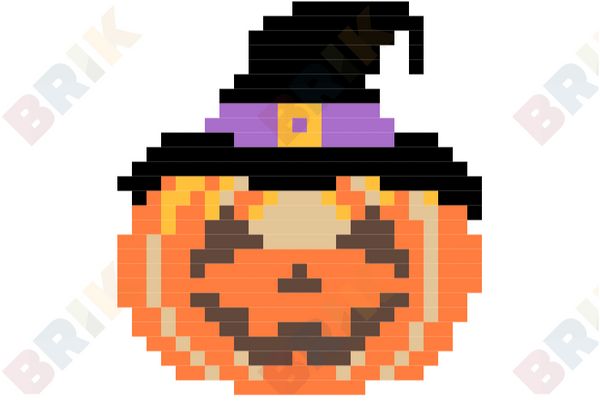 Jack-o'-Lantern Pixel Art