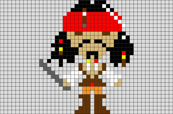 Jack Sparrow Pixel Art