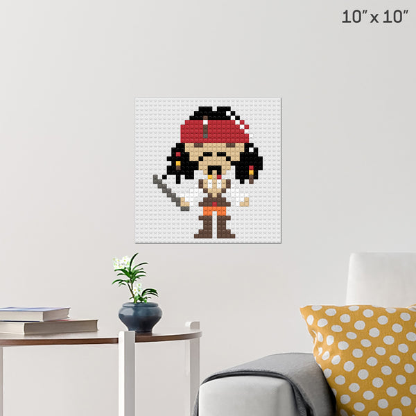 Jack Sparrow Brick Poster