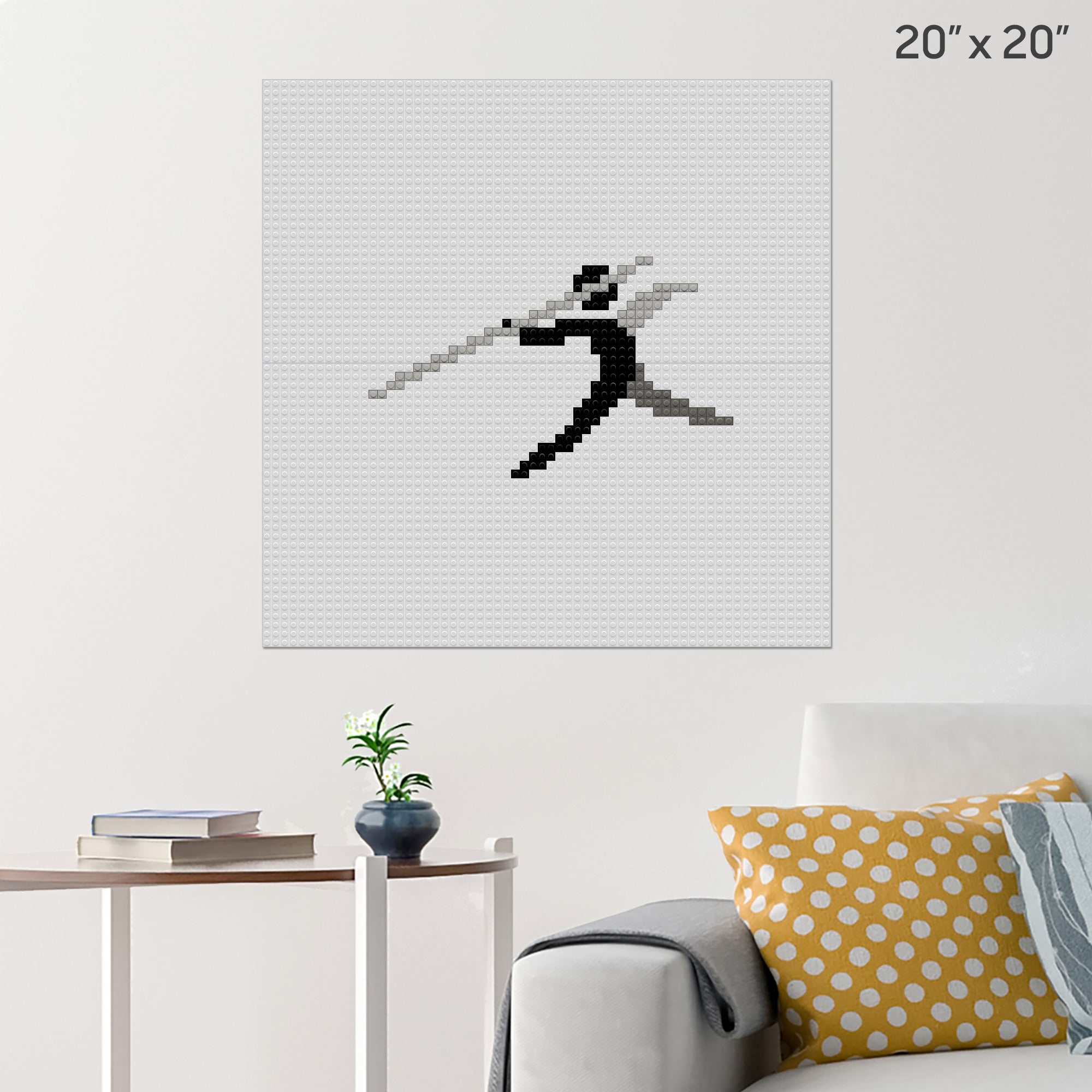Javelin Throw Pixel Art Wall Poster - Build Your Own with Bricks! - BRIK