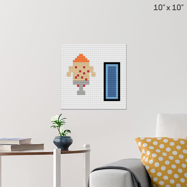 jclkdjgklsdx Brick Poster