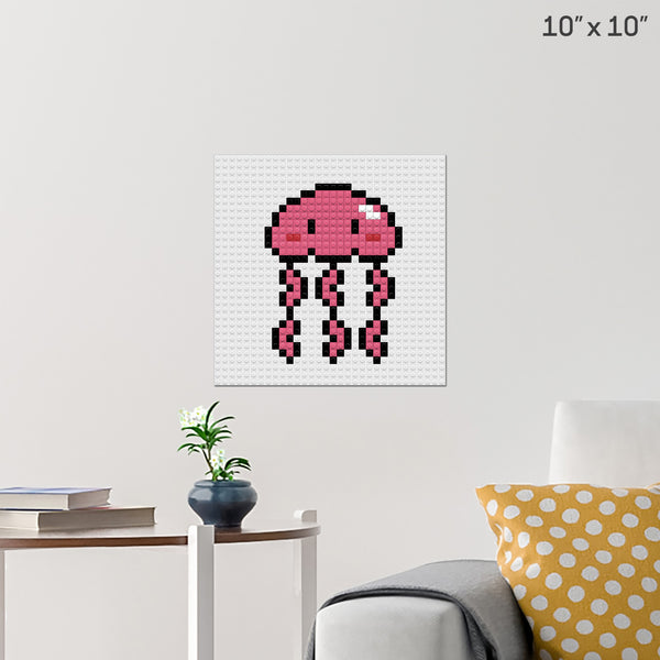 Jellyfish Brick Poster