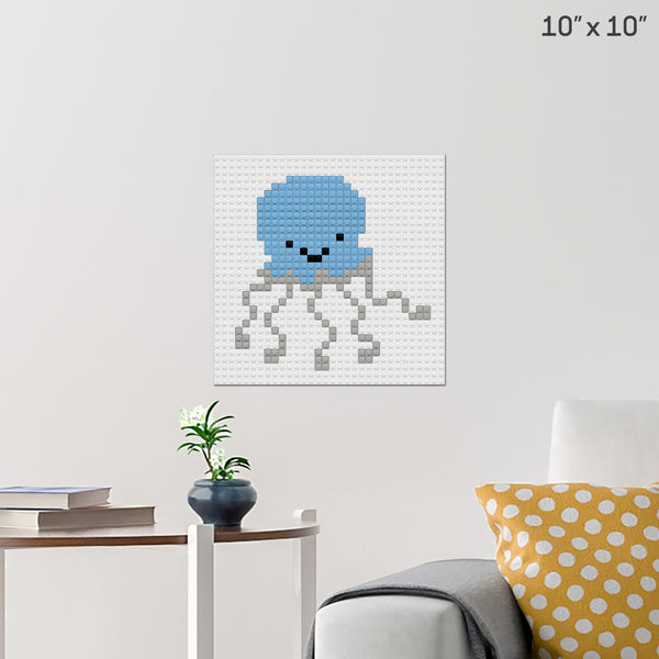 Jellyfish Brick Poster