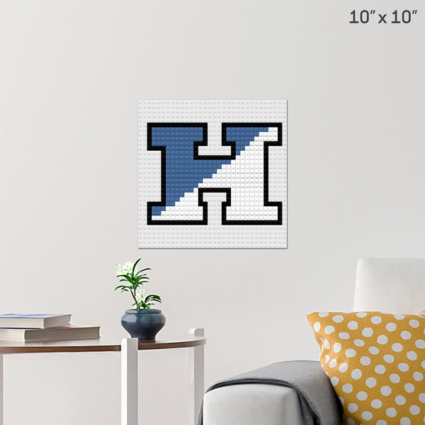 Johns Hopkins H Brick Poster