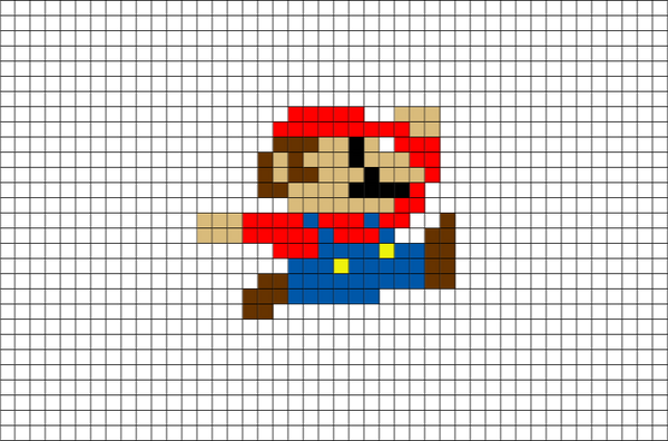 Jumping Mario Pixel Art