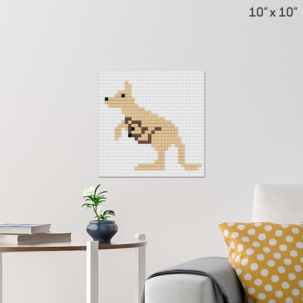 Kangaroo Brick Poster