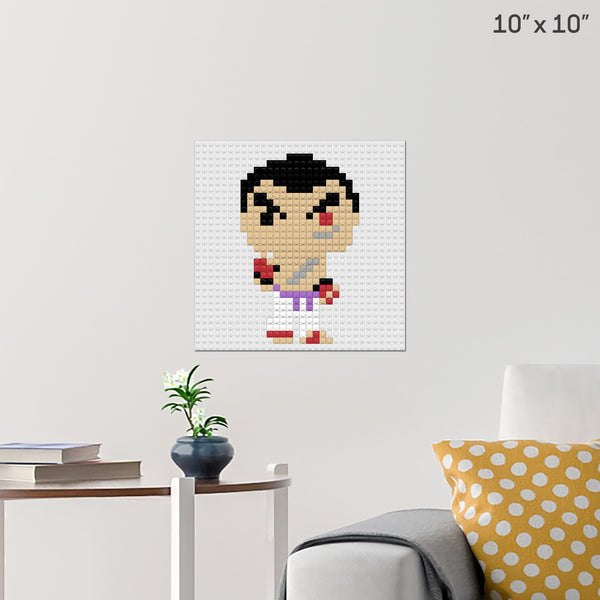 Kazuya Mishima Brick Poster