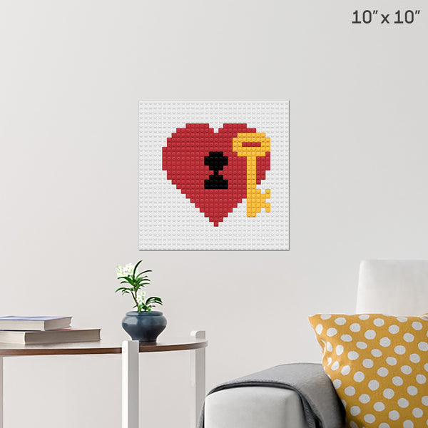 Key to My Heart Brick Poster