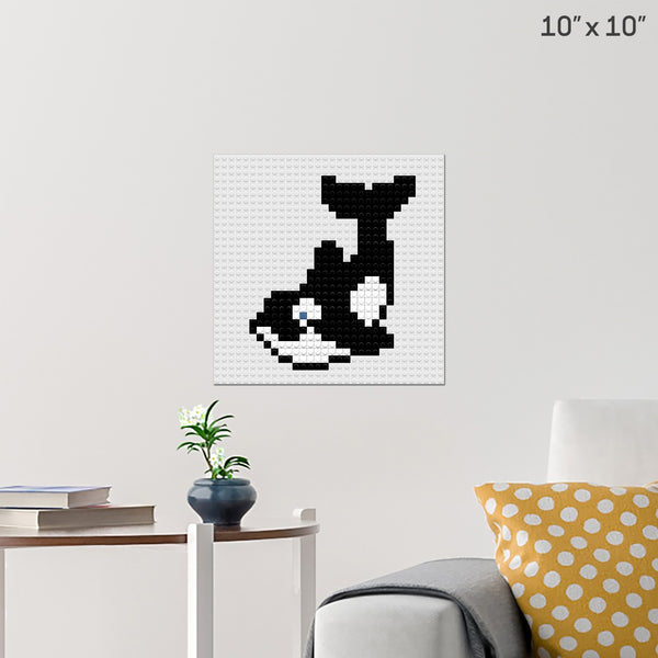 Killer Whale Brick Poster
