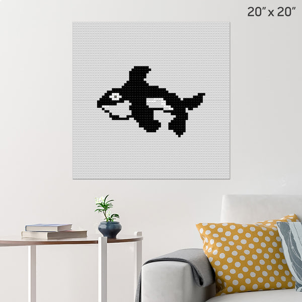 Killer Whale Brick Poster