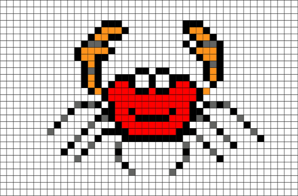 King Crab Pixel Art