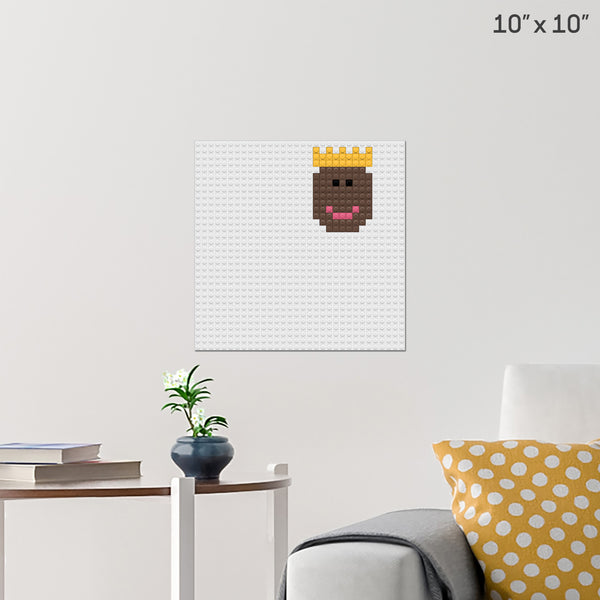 King Head Brick Poster