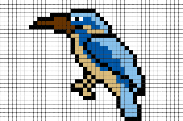 Kingfisher Pixel Art