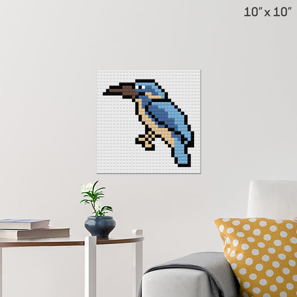 Kingfisher Brick Poster