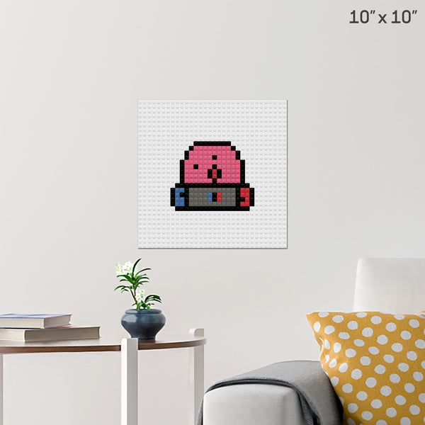 kirbo and the switch Brick Poster