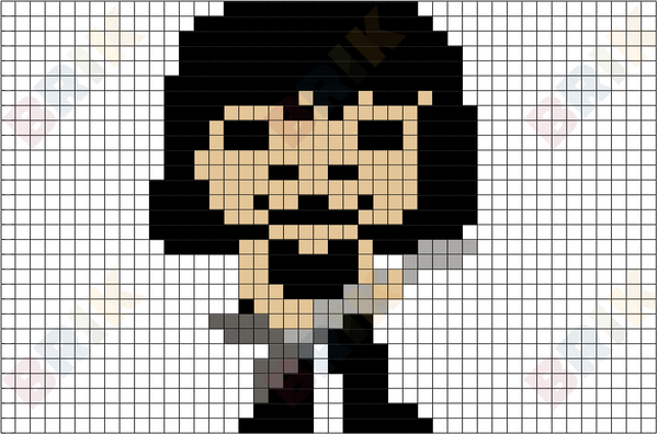 Kirk Hammett Pixel Art