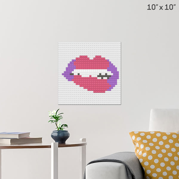 Kissable Lips Brick Poster