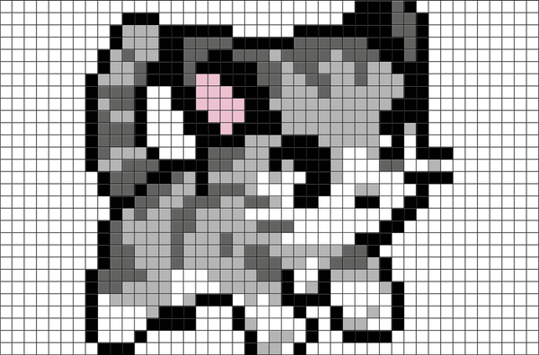 Kitten Pixel Art