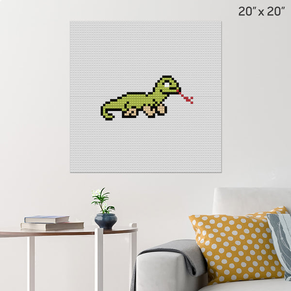 Komodo Dragon Brick Poster