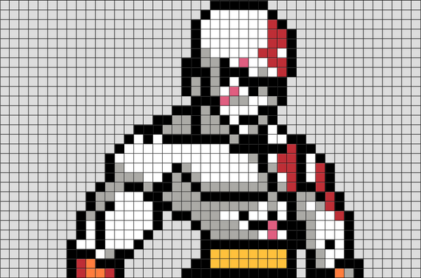 Kratos God of War Pixel Art