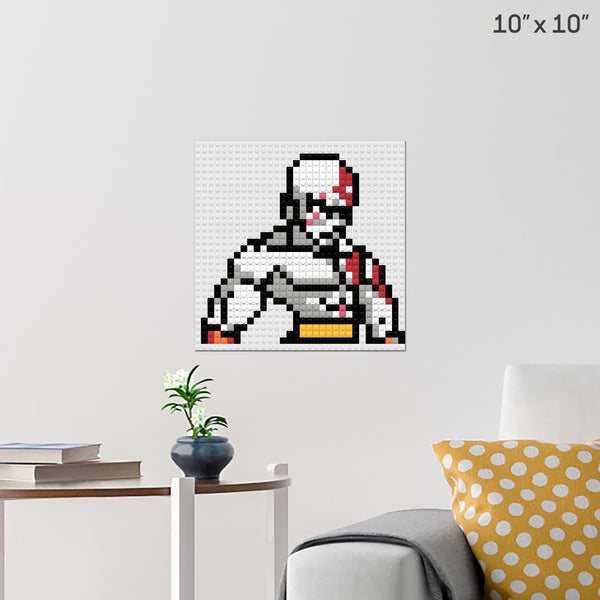 Kratos God of War Brick Poster