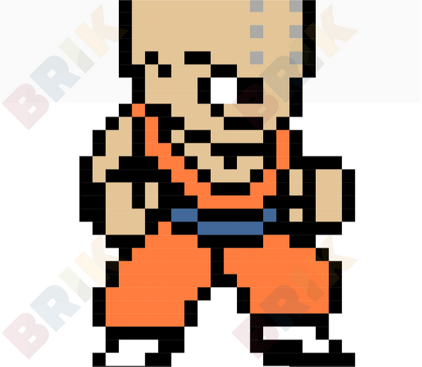 Krillin Pixel Art