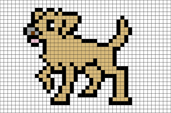 Labrador Retriever Pixel Art