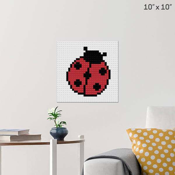 Lady Bug Brick Poster